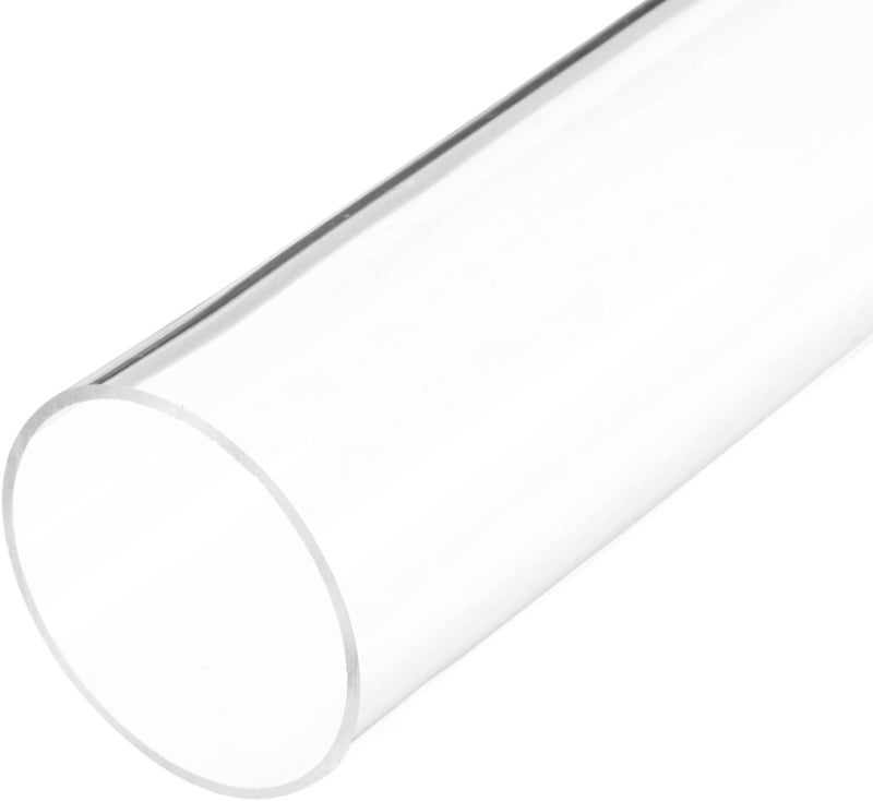 Rebower 18" Clear Plastic Rigid Pipe 74mm ID x 80mm OD (2.9" ID x 3.125" OD) Acrylic Round Polycarbonate Tubing, [for Plumbing, Hydraulics, Aquarium] - Image 1